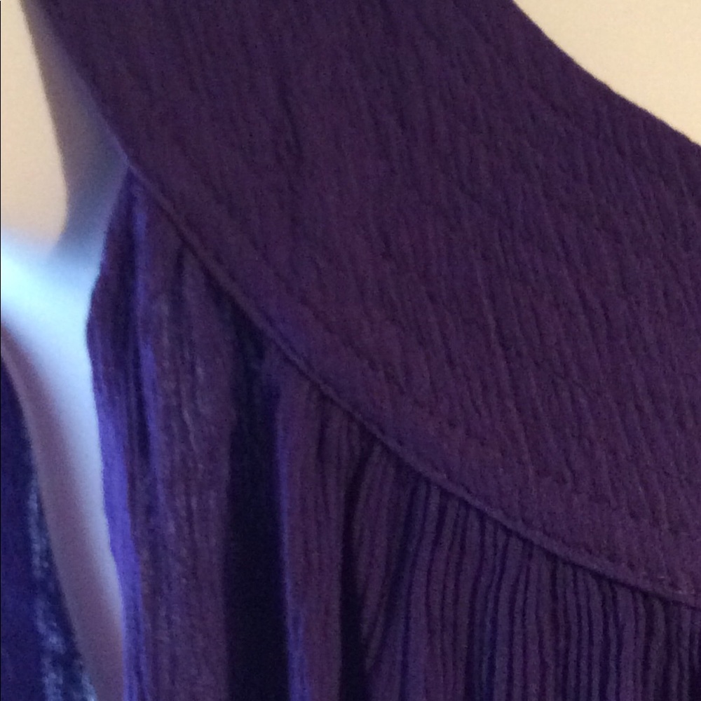 Purple sleeveless shift dress